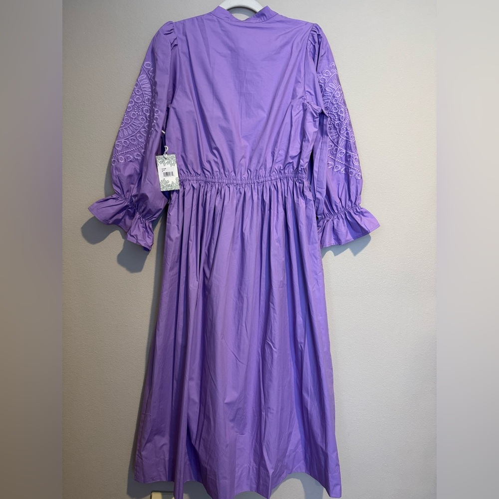 Tuckernuck Hyacinth House Lavender Embroidery Dowling Midi Dress - Picture 5 of 9